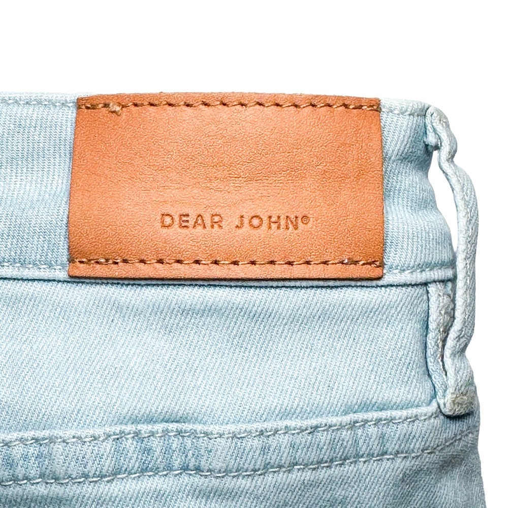 Dear John Blaire Straight Leg Jeans High Rise Light Wash 31x28 Ankle Raw Hem NWT - Picture 10 of 14